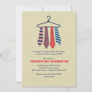 Neckties Father's Day Invitation