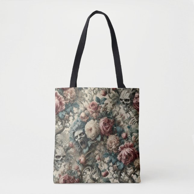 Necromancy of the Gnashed – Gothic Victorian  Tote Bag (Front)