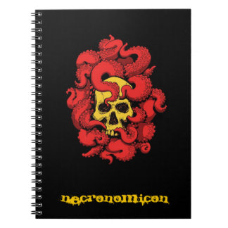 Necronomicon Notebook with Skull and Tentacles