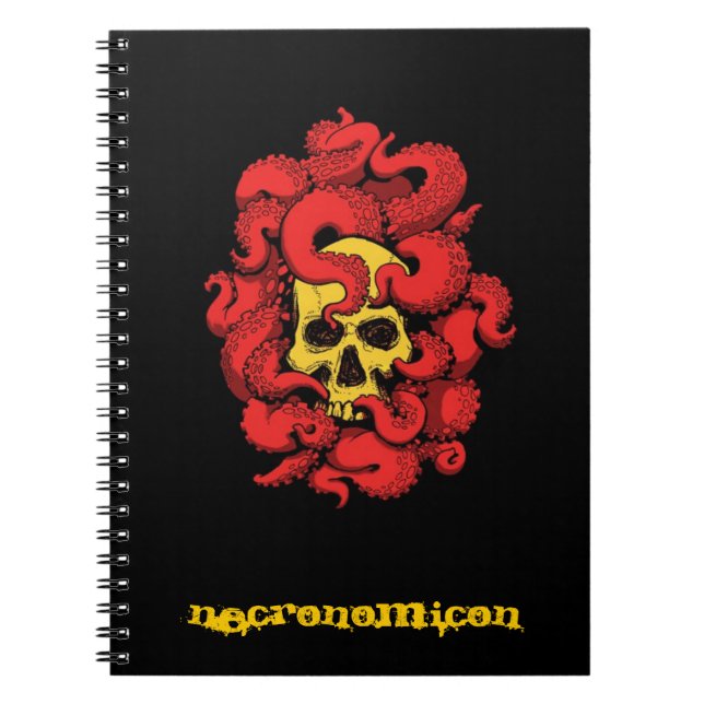 Necronomicon Notebook with Skull and Tentacles (Front)