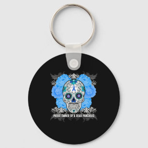 Necrotising Pancreatitis Np Awareness Skull Blue D Key Ring