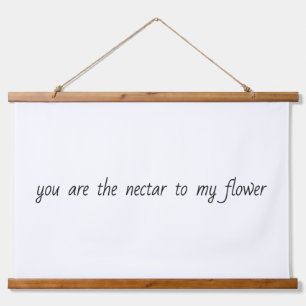 Nectar To My Flower Wood Topped Wall Tapestry