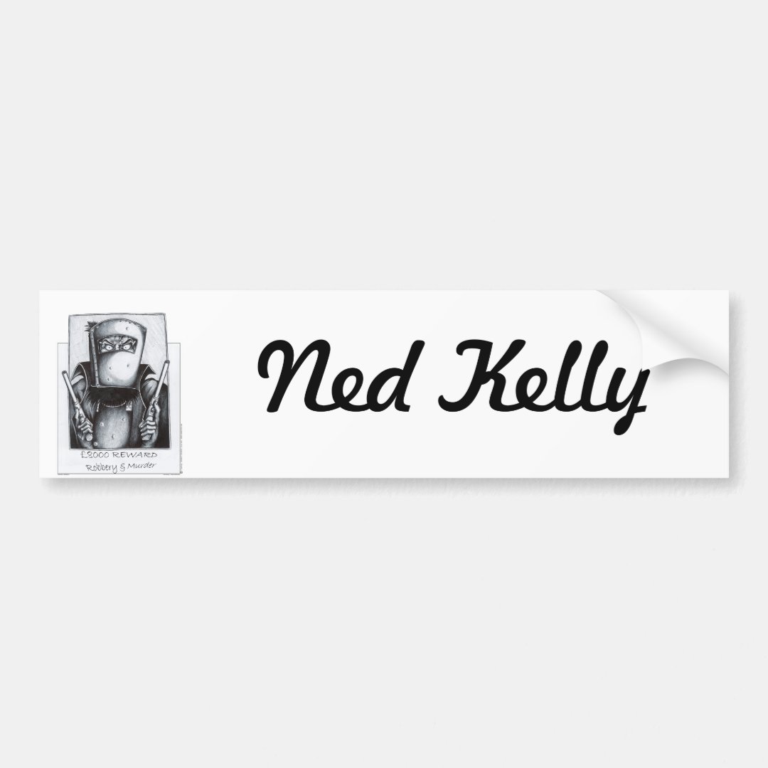 Ned Kelly (Wanted Poster) Bumper Sticker Zazzle