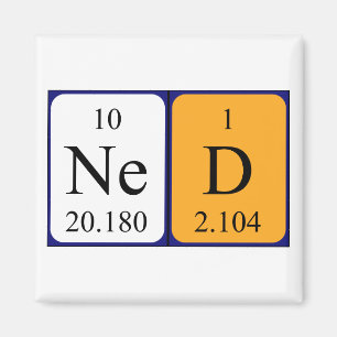Ned periodic table name magnet