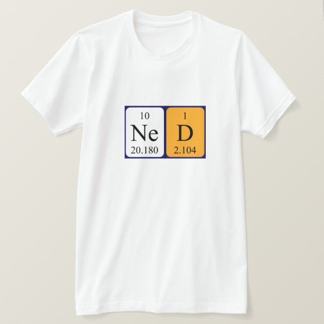 Ned periodic table name shirt (Design Front)