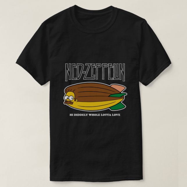 Ned Zeppelin Led Flanders Active T-Shirt (Design Front)