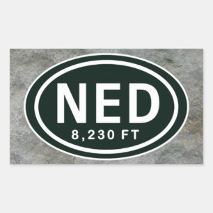 Nederland CO 8,230 FT Elevation NED Stickers