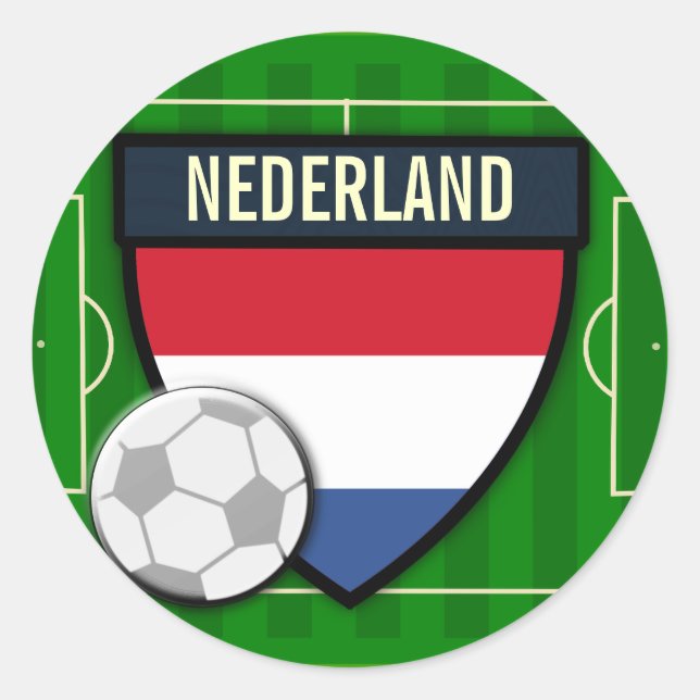 Nederland Netherlands Soccer Classic Round Sticker (Front)