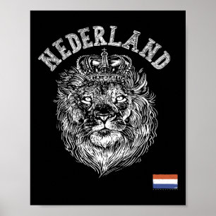 Nederland Reto Netherlands Lion Holland Dutch Men Poster