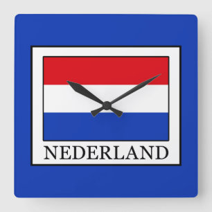 Nederland Square Wall Clock