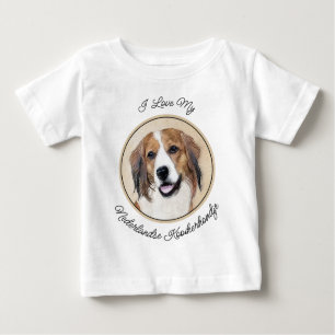 Nederlandse Kooikerhondje Painting - Dog Art Baby T-Shirt