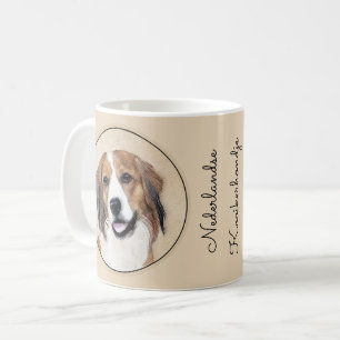 Nederlandse Kooikerhondje Painting - Dog Art Coffee Mug