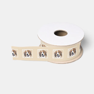 Nederlandse Kooikerhondje Painting - Dog Art Grosgrain Ribbon