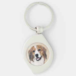Nederlandse Kooikerhondje Painting - Dog Art Key Ring