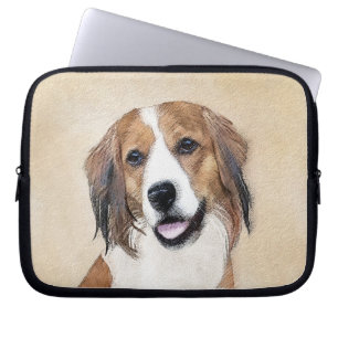 Nederlandse Kooikerhondje Painting - Dog Art Laptop Sleeve