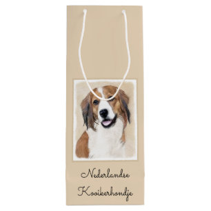 Nederlandse Kooikerhondje Painting - Dog Art Wine Gift Bag