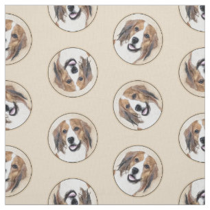 Nederlandse Kooikerhondje Painting Pet Dog Art Fabric