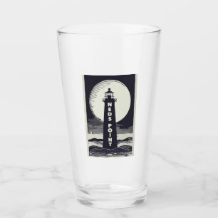 Ned's Point Lighthouse Massachusetts Moon Glass