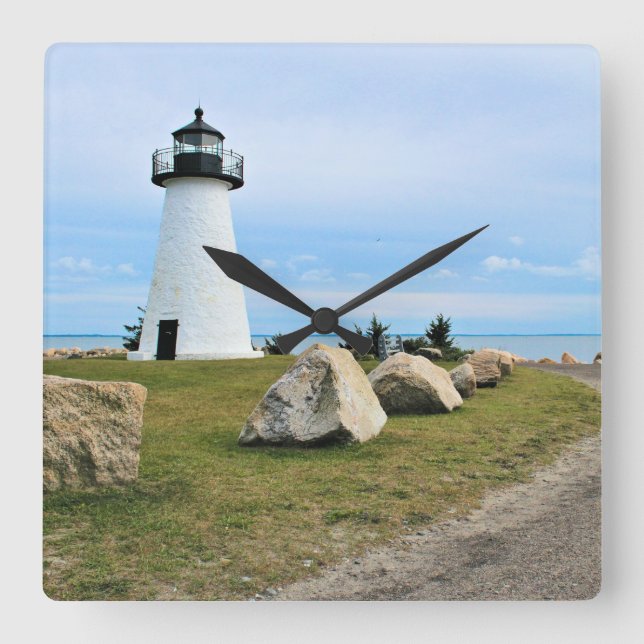Ned's Point Lighthouse, Massachusetts Wall Clock (Front)
