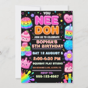 Nee Doh Squishy Sensory Birthday Invitation