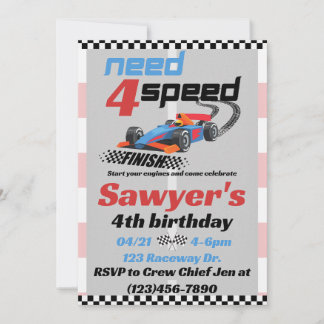 Need 4 Speed Birthday Invitation