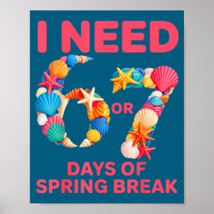 Need 6 7 days of spring break teacher studentNeed Poster