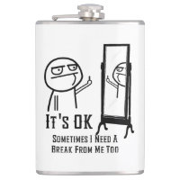 Need a Break Mirror Flask