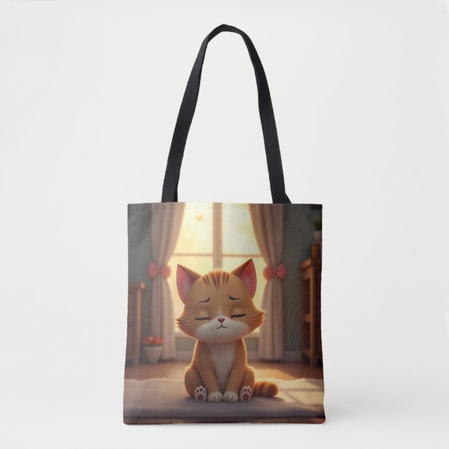 Need a kitty moment tote bag (Front)