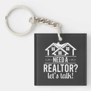 Need a Realtor? Let's Talk Real Estate Agent  Key Ring
