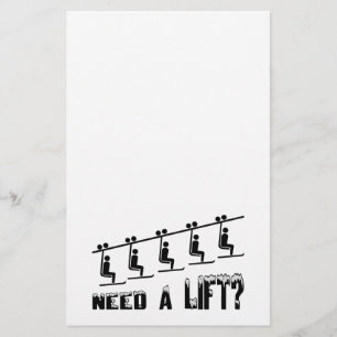 Need A Ski Lift Stationery