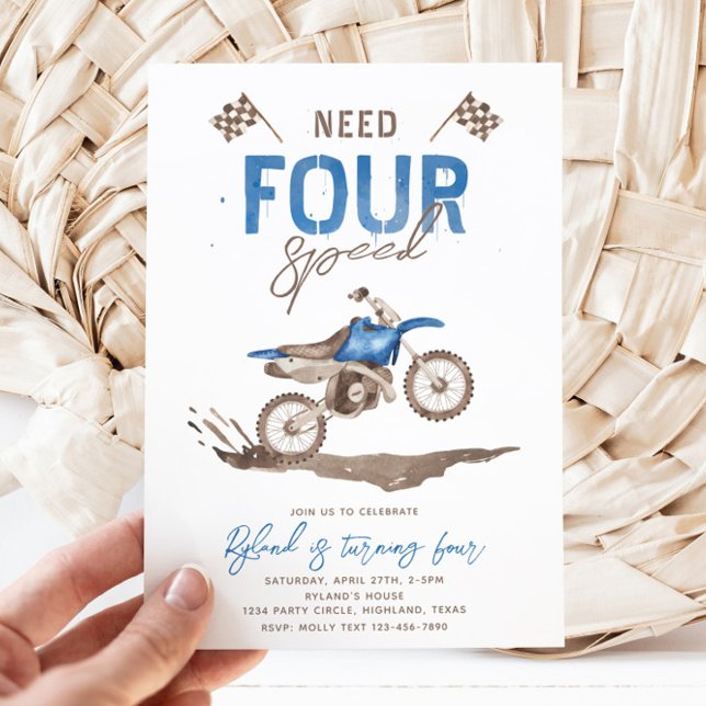 Need FOUR Speed Birthday Invitation (Creator Uploaded)