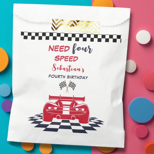 Need four speed fourth kids birthday favour bag (Creator Uploaded)