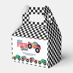 Need Four Speed Monster Truck Birthday Favour Box