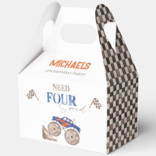 Need FOUR Speed Monster Truck  Favour Box