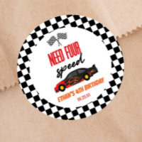 Need Four Speed Red Race Car 4th Birthday Party