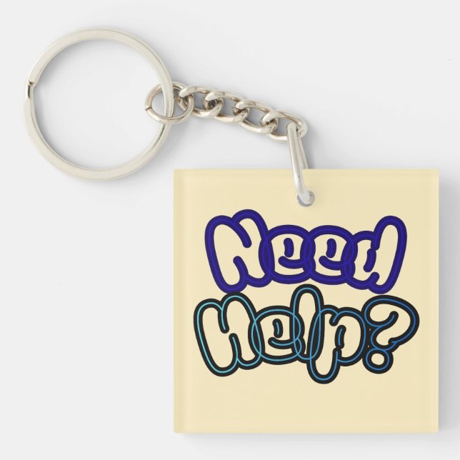 Need Help? Key Ring (Front)