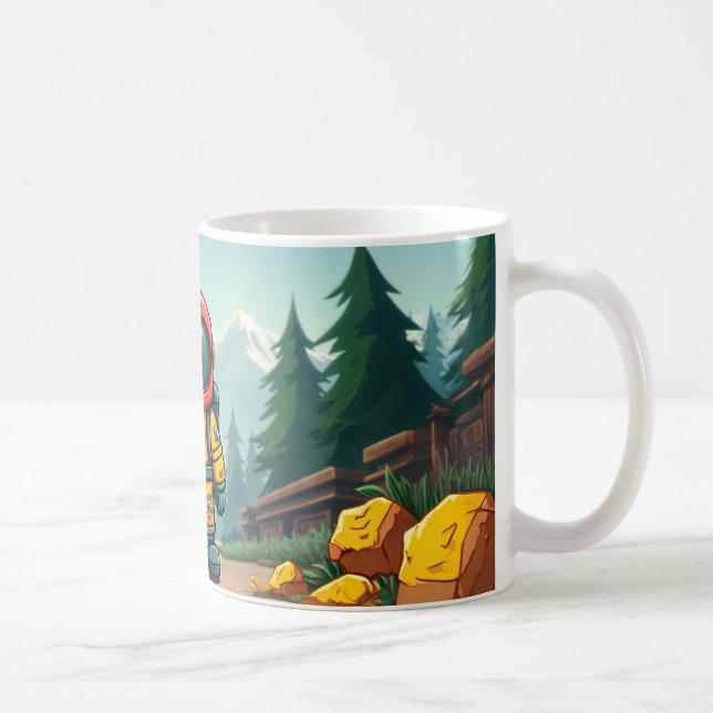 Need More Farm — Rust Inspired Cartoon Miner Coffee Mug (Right)