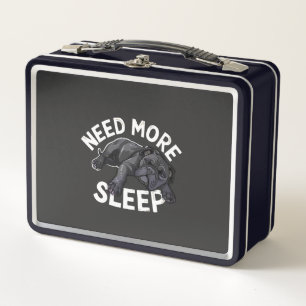 Need More Sleep Bulldog Humour for Dog Lovers Metal Lunch Box