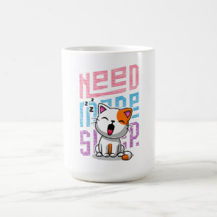 Need more Sleep Funny Cat cute yawn expression Coffee Mug