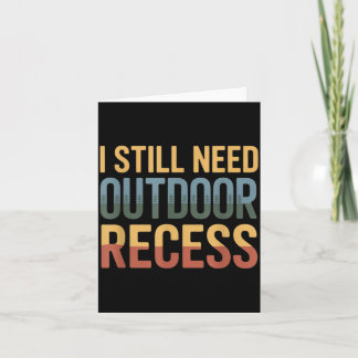Need Outdoor Recess Vintage Forest Hiking Camping Card