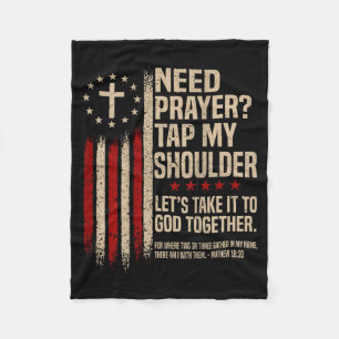 Need Prayer Bible Verse Christian On Back Fleece Blanket