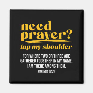 Need Prayer Tap My Shoulder Christian Men Women (o Magnet