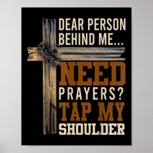 Need Prayer Tap My Shoulder Christian Men Women (o Poster