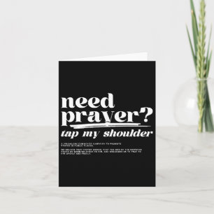 Need Prayer Tap My Shoulder Need Prayer Tap My Sho Card