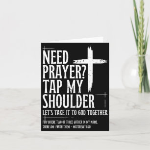 Need Prayer Tap Shoulder Bible Verse Christian On Card