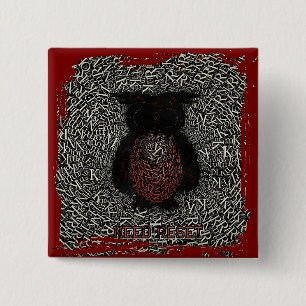 Need reset funny 15 cm square badge