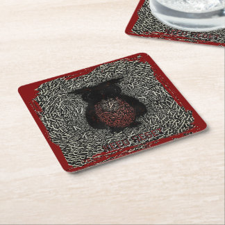 Need reset funny square paper coaster