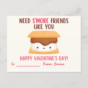 Need S'More Friends Like You Valentine's Day Note  Postcard