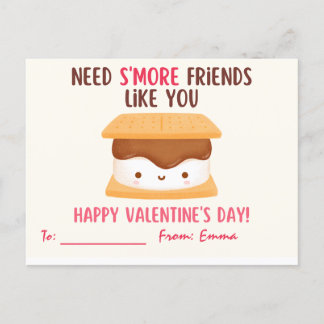 Need S'More Friends Like You Valentine's Day Note Postcard