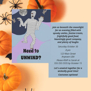 Need to Unwind Halloween Party Invitation